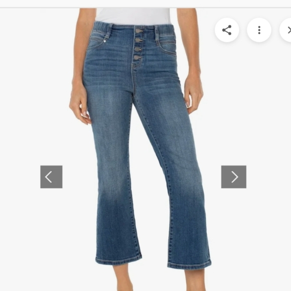 Liverpool, Los Angeles, Gia Glider Flare Pull On Jeans ,Size 12 NWT - Picture 9 of 10